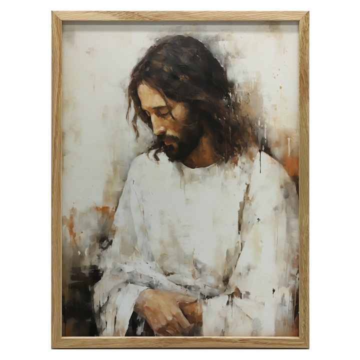 Плакат "Тишината на Исус", 50x70см, черна алуминиева рамка, 230 гр/кв.м