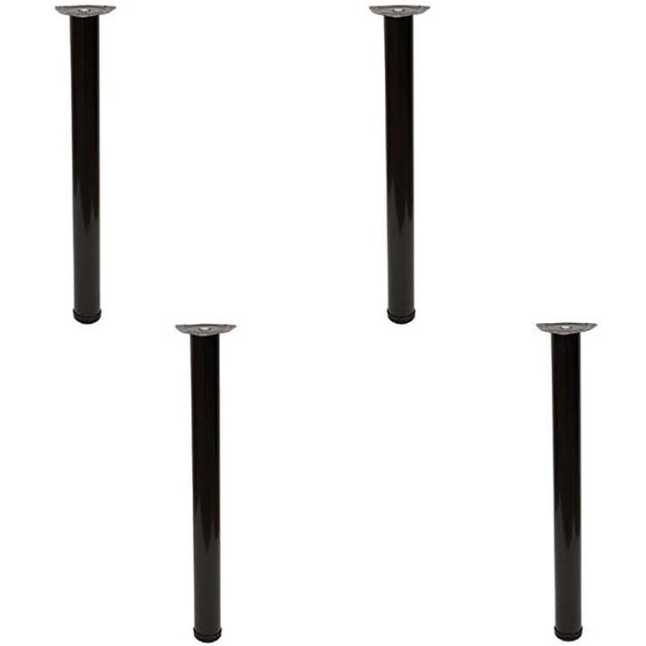 Комплект крака за маса SITE, 4 броя, 71x6 см, стомана, черен