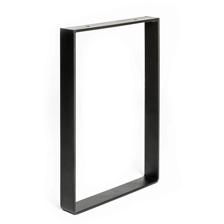 Крак за маса в индустриален стил, 35 x 25 x 4 см, правоъгълен, черен