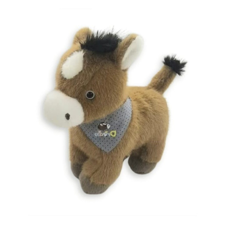 Măgar de pluș MASHASHOP, 40x33cm, maron