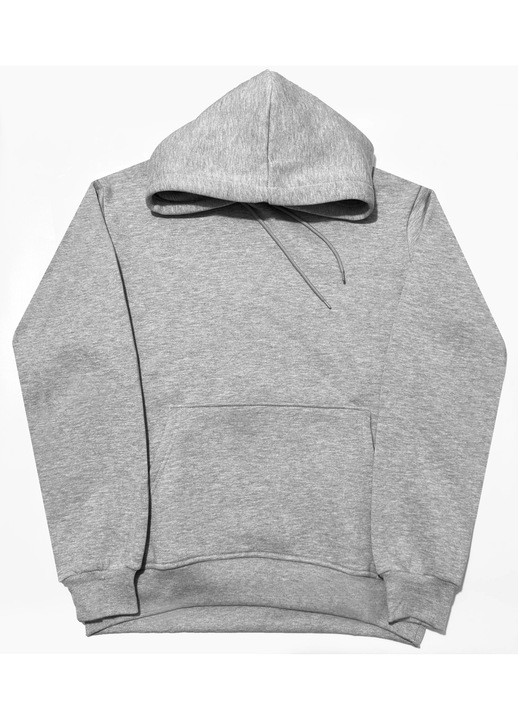 Szürke oversize pulóver férfiaknak – Alkalmi streetwear kapucnis pulóver, Szürke