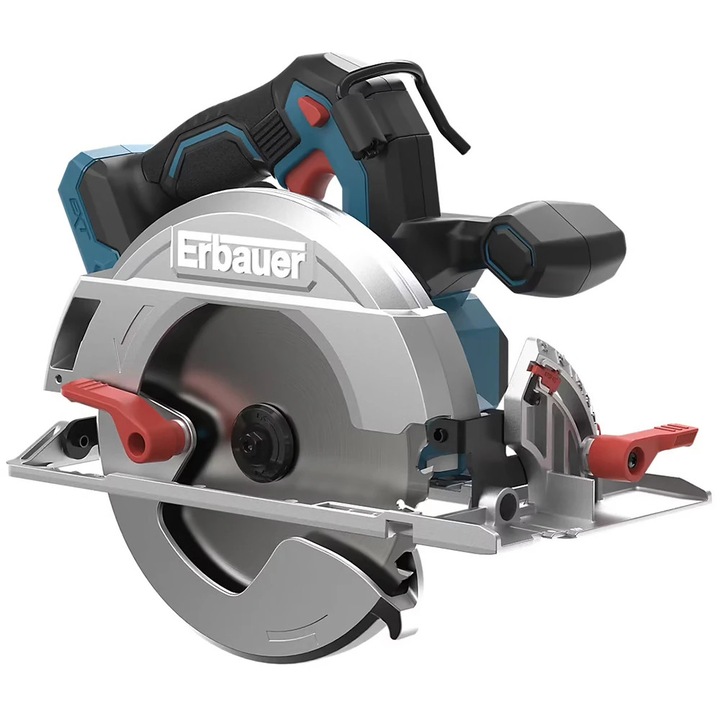 Fierăstrău circular Erbauer 190mm 18V, tip alimentare acumulator, pentru lemn