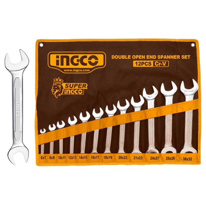 INGCO Villáskulcs készlet 12 részes 6-32 mm CrV