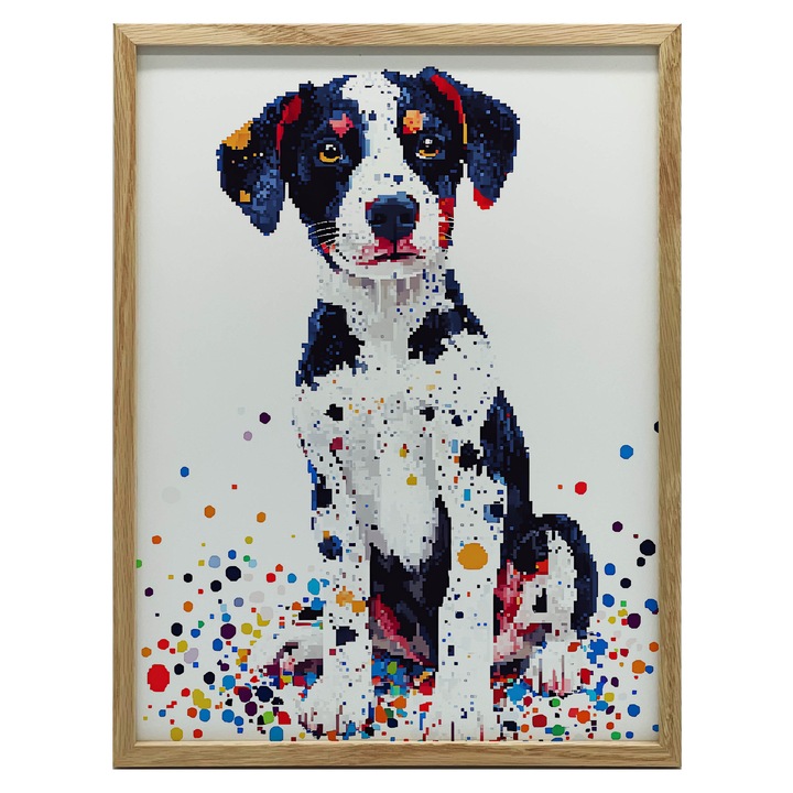 Плакат с куче, цветна мозайка, 70x100 см, без рамка, матова хартия 230 гр/кв.м