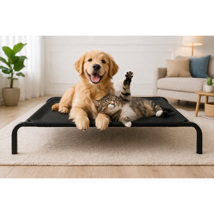 Легло за животни, GIMASE, 68 см x 55 см, S, Черно