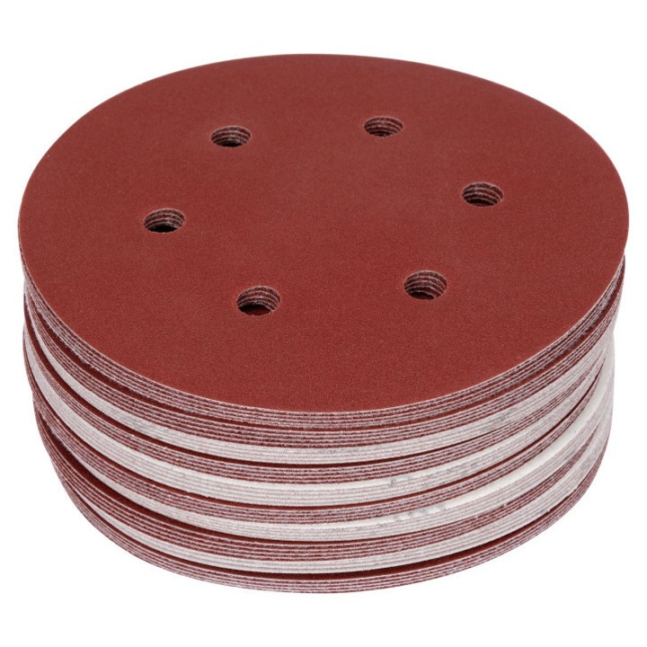 YATO Tépőzáras fíbertárcsa 150 mm / P180 6 lyukas (50 db)