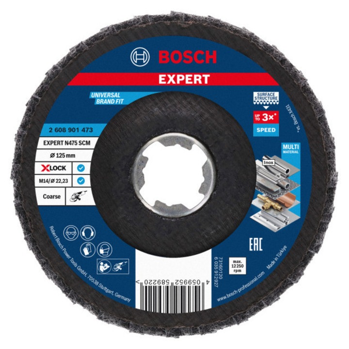 BOSCH EXPERT Lamellás csiszolókorong durva 125 x 22, 2 N475 SCM X-LOCK