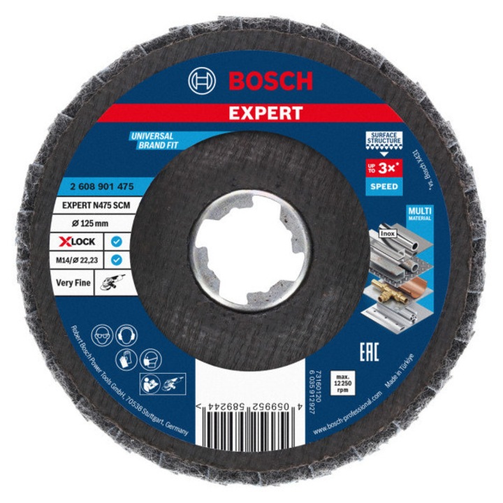 BOSCH EXPERT Lamellás csiszolókorong puha 125 x 22, 2 N475 SCM X-LOCK