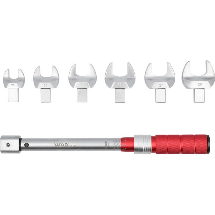 YATO Nyomaték villáskulcs készlet cserélhető fejjel 17-29 mm