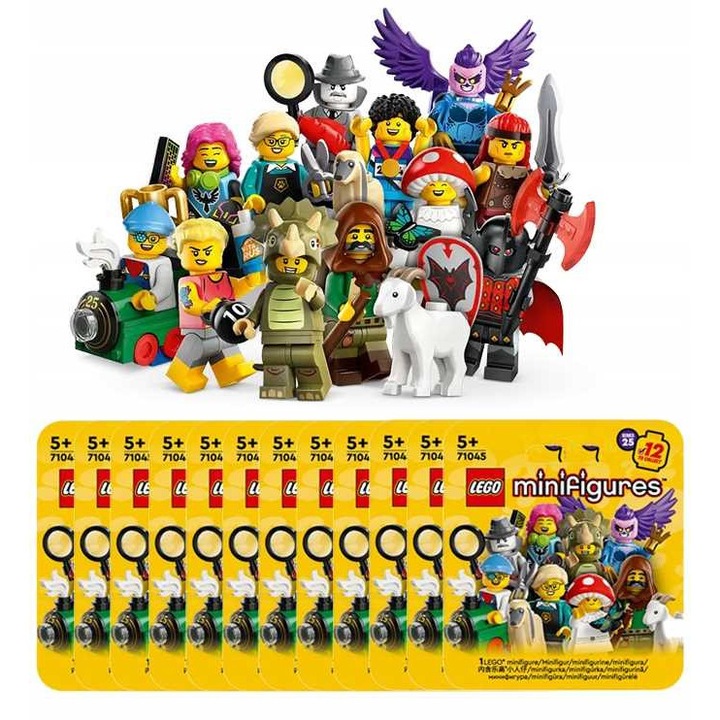 Фигурка LEGO Minifigures Серия 25, комплект от 12 броя, многоцветен