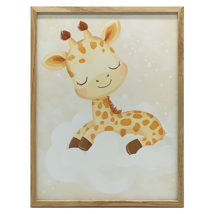 Tablou Sen Ziarafa, 50x70 cm, rama aluminiata neagra, hartie mata 230 gsm