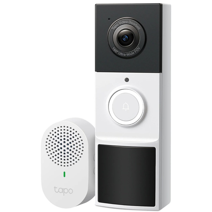 TP-Link Tapo D210 vezeték nélküli videó csengő + hangszóró, 2K, 3MP, Wi-Fi, fekete-fehér