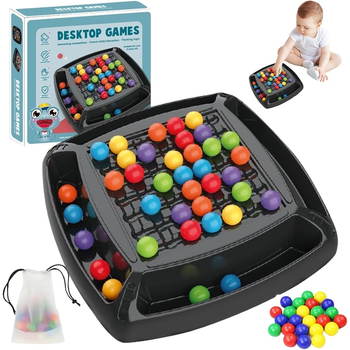 Joc Inteligent Rainbow Puzzle Chess Board 48 Piese – Tabla Strategie si Logica pentru Copii si Adulti