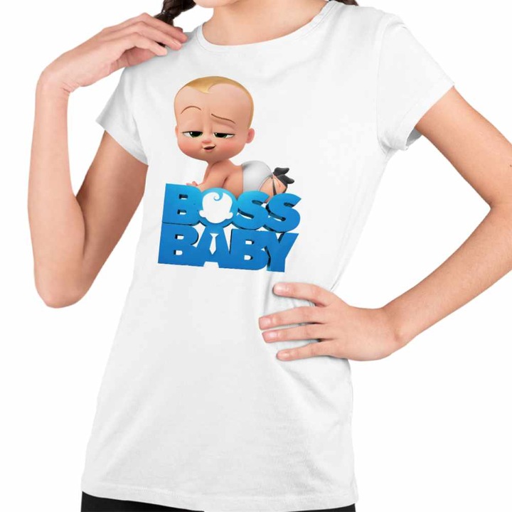 Tricou Copii Fete Baby Boss Scutec Director, Fehér