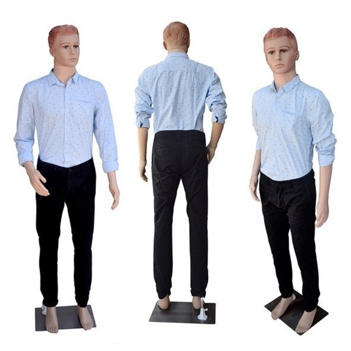 Manekin Wystawowy Barbati, 187 cm, Natural, 5 piese, Stabil, cu baza din otel