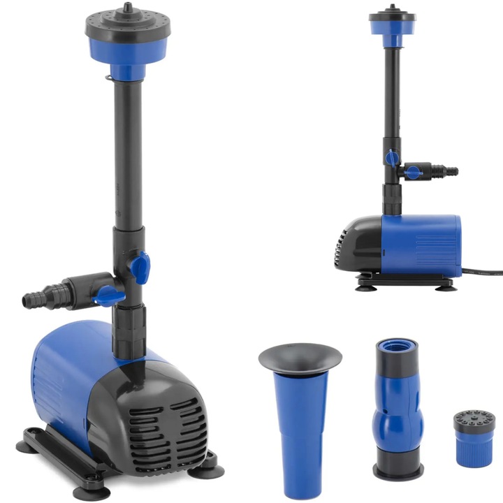 Pompa de fantana Hillvert, 4 duze, 1550 l/h, 49.5 W, 17x12x36 cm, set complet