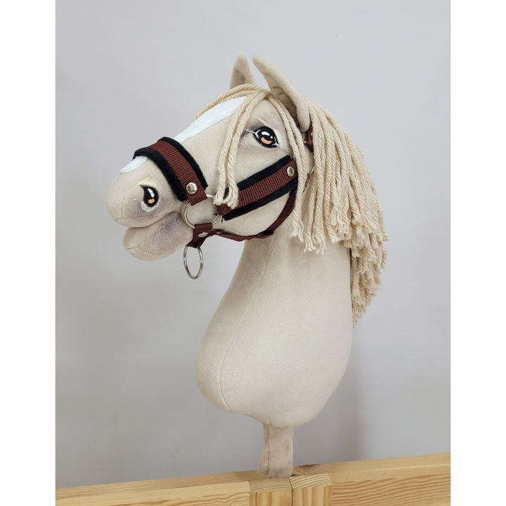 Регулируем кантар Super Hobby Horse A3, черен с пух, 1,5 см