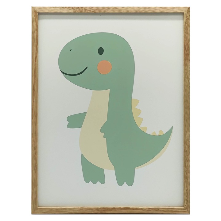 Plakat Usmiechnietului Dinozaur, 50x70cm, fara rama, design modern, decoratiune pentru camera copiilor