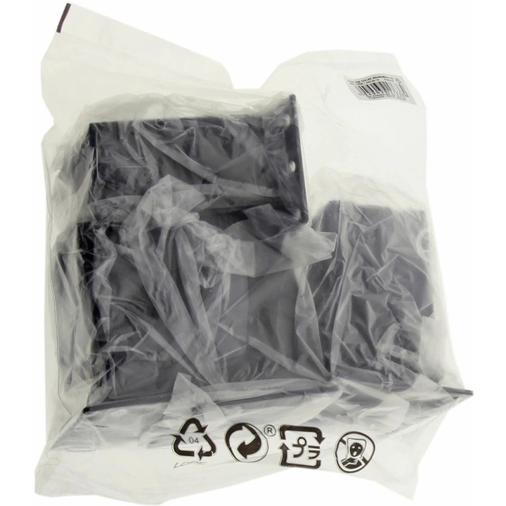 Picior reglabil, aluminiu, 40x40x80 mm, negru, set 4 bucati