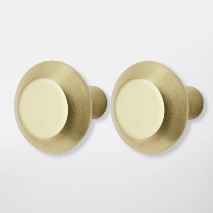 Set butoni GOODHOME Nucusoara, aluminiu, 3.2 cm, auriu, 2 bucati