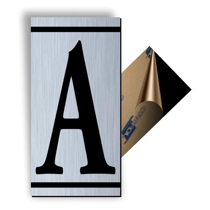 Litera A, ABS, Gravat, Argintiu M7 Creative Sign
