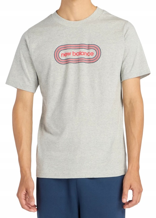 Tricou bărbați New Balance, gri, bumbac, 2XL