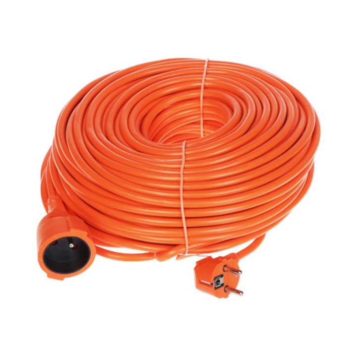 Prelungitor cu impamantare, 50 m, 3x1.5 mm, 1 x CEE 7/5, portocaliu