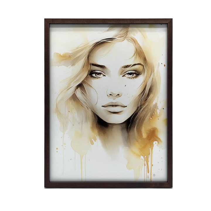 Tablou decorativ, model portret, 50x70 cm, hartie mat 230 gsm