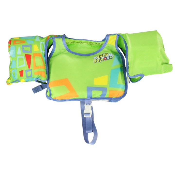 Vesta de inot cu maneci pentru copii 3-6 ani BESTWAY 32174, 19 - 30 kg, verde