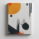 Tablou Kosmiczna Forma, 50x70 cm, rama din lemn, culori portocaliu, negru, alb