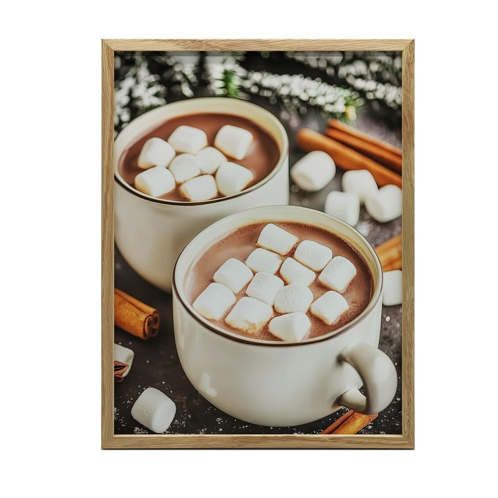 Tablou "Zimowa Przyjemnosc", 50x70 cm, plotno premium, fara rama, tema iarna