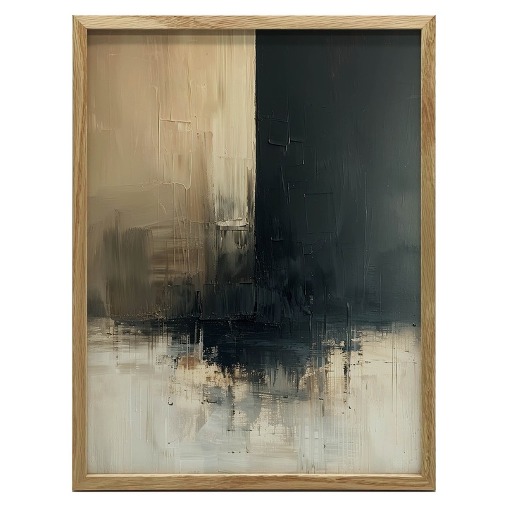 Poster cu model Echilibru Subtil, 30x40 cm, rama din lemn, stejar deschis, hartie mata 230 gsm