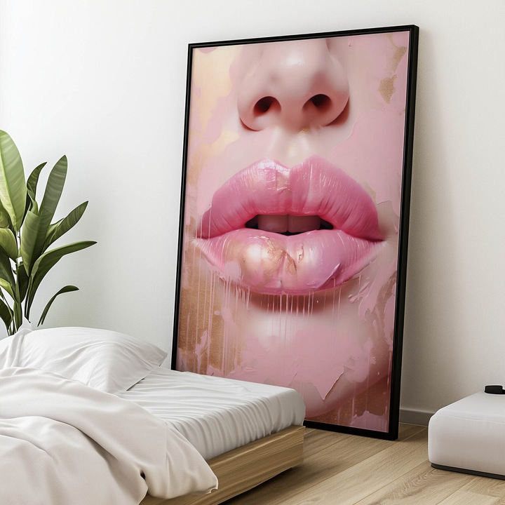 Poster cu model Expresia Frumusetii, 40x50 cm, rama neagra din aluminiu, hartie mata 230 gsm