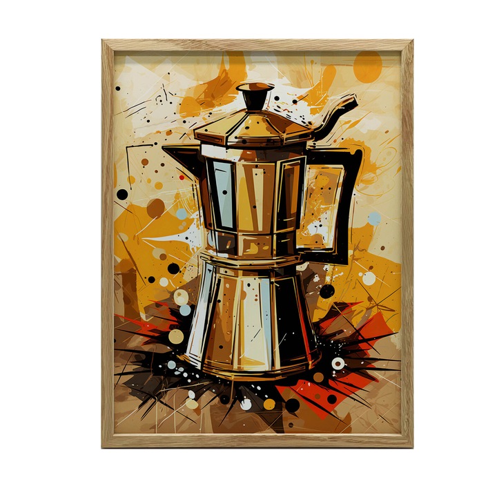 Tablou Zloty Aromat, 50x70 cm, rama aurie, hartie mata 230 gsm