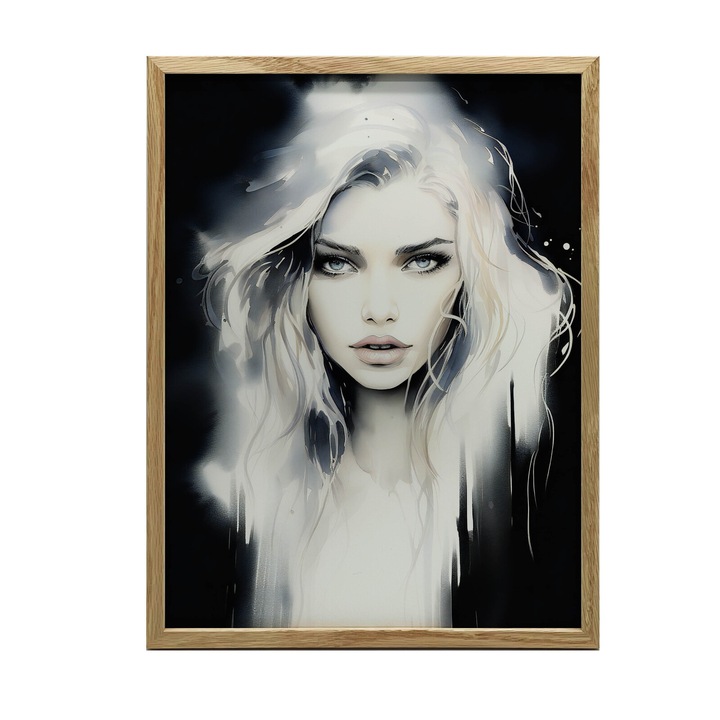 Tablou, 50x70 cm, fara rama, hartie mata 230 gsm, alb-negru