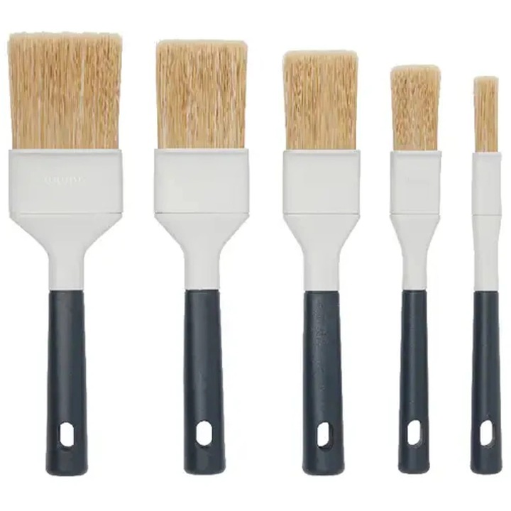 Kit 5 pensule acoperire rapida GOODHOME, 1.3. 2.5, 4, 5, 6cm, negru