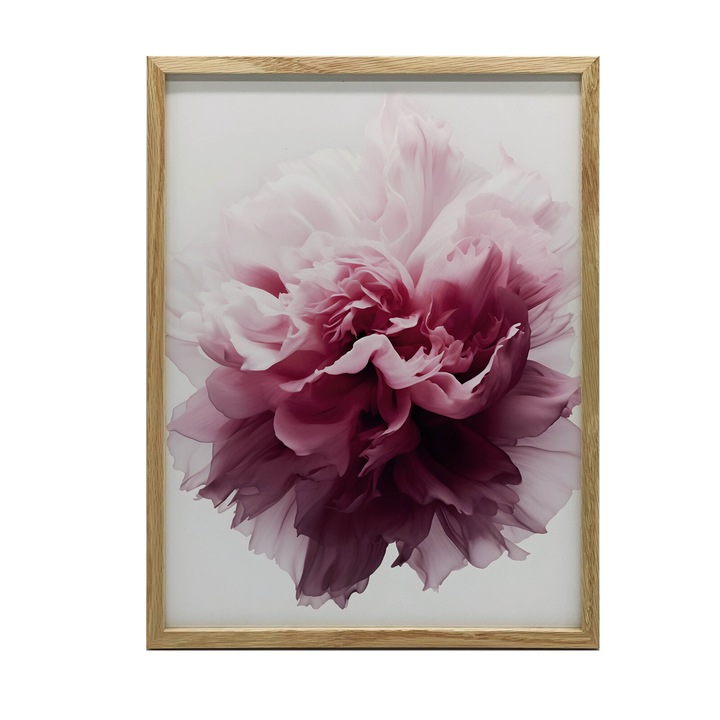 Tablou flori, 30x40cm, rama din lemn, hartie mata 230 gsm