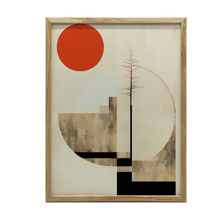 Tablou Harmonia Minimalizmu, 30x40 cm, fara rama, panza premium pe sasiu