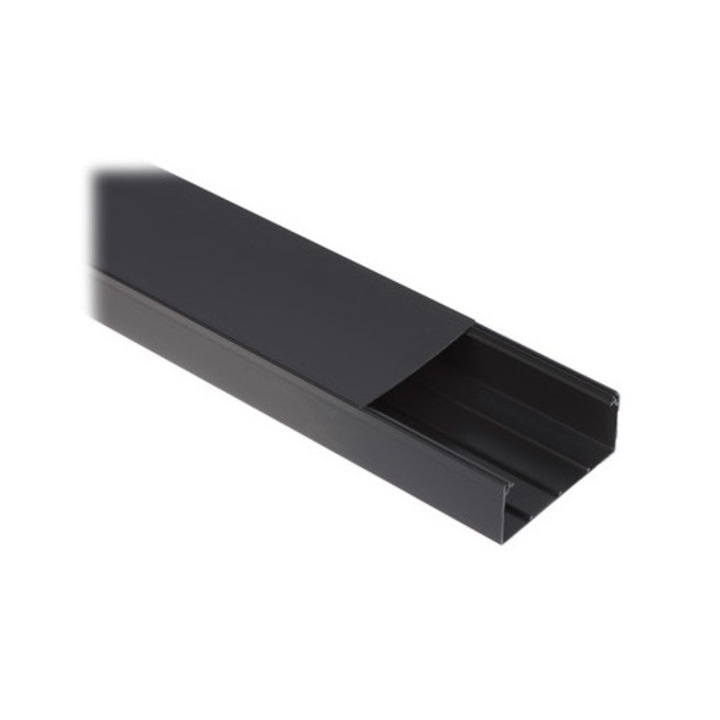 Tava cabluri 90x40mm, PVC, negru, 2000mm