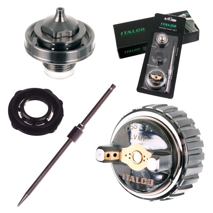 Duza pistol de vopsire Italco 1,3mm LVMP, metal/aliaj, set complet