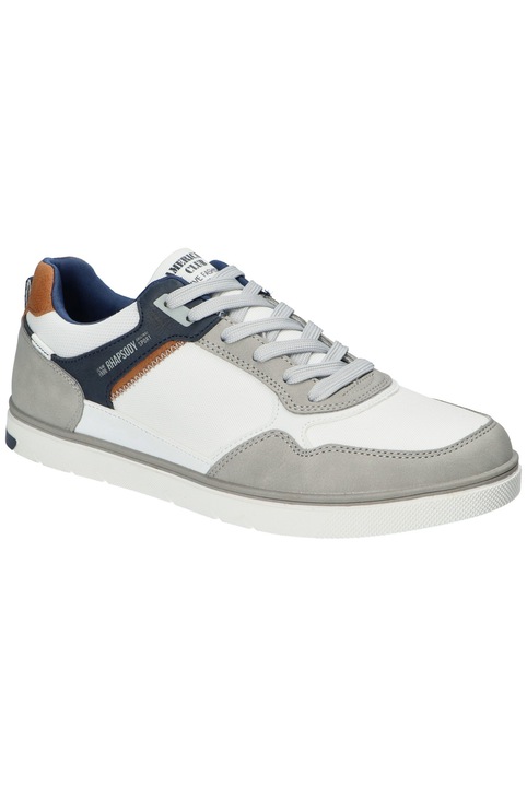 Pantofi barbati American Club RH171, Memory Foam System, cu siret, talpa antiderapanta, comozi pentru uz zilnic, Alb, Alb