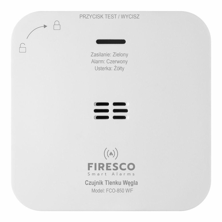 Senzor de monoxid de carbon Firesco FCO-850 WF Wi-Fi, set Smart Home