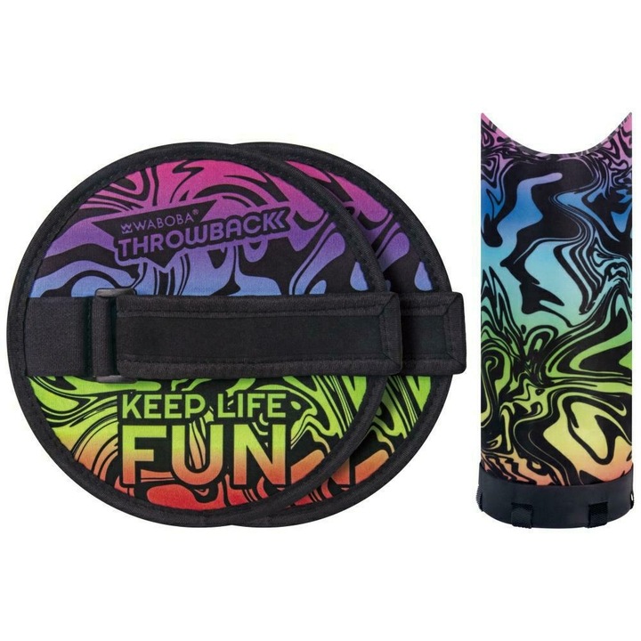 Интерактивна детска играчка, Waboba, комплект от 2 хилки и 1 лодка, многоцветен