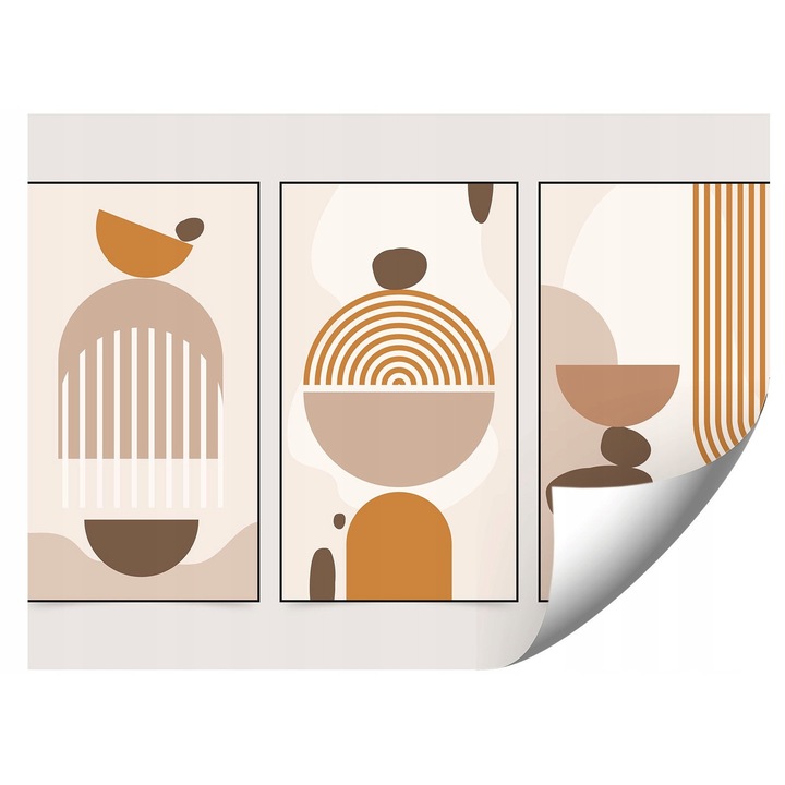 Fotótapéta Rajzolt_Boho, 300x210cm, élénk színek, UV-álló, ragasztóval és útmutatóval együtt