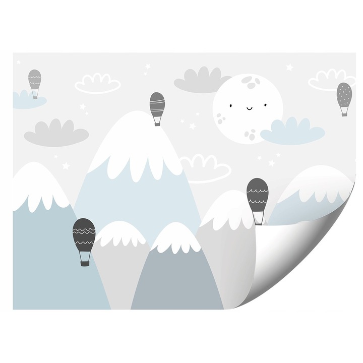 Skandináv stílusú fotótapéta, 400x280cm, élénk színek, UV-álló, egyszerű felszerelés