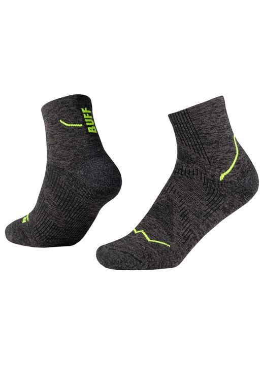 Sosete Unisex, BUFF DryFlx Quarter Socks 137790, Negru