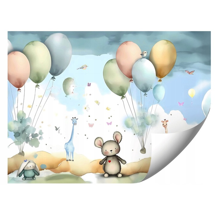 Fototapeta pastelata, 368x254cm, culori vii, rezistenta la UV, set cu adeziv si instructiuni de montaj