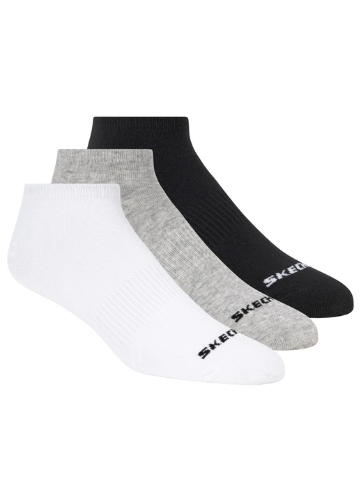 Set sosete Unisex, Skechers 3pk Unisex Non Terry No Show 1140411, Alb