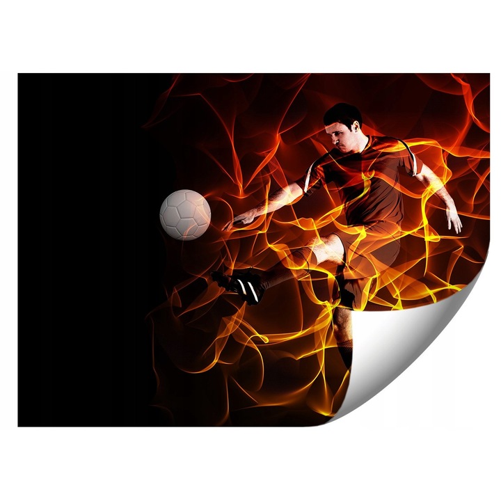 Gyerektapéta, foci, 400x280cm, élénk színek, könnyű felszerelés, készlet útmutatóval és ingyenes ragasztóval