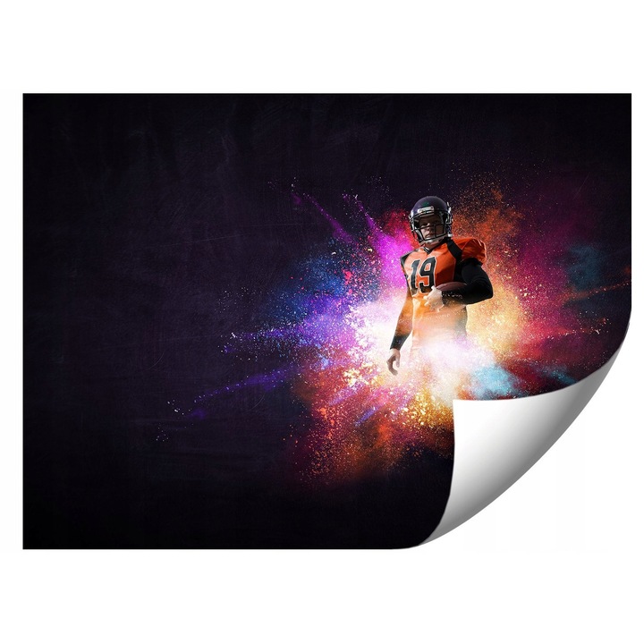 Fotótapéta gyerekeknek, rögbi játékos, 400x280cm, élénk színek, könnyű felszerelés